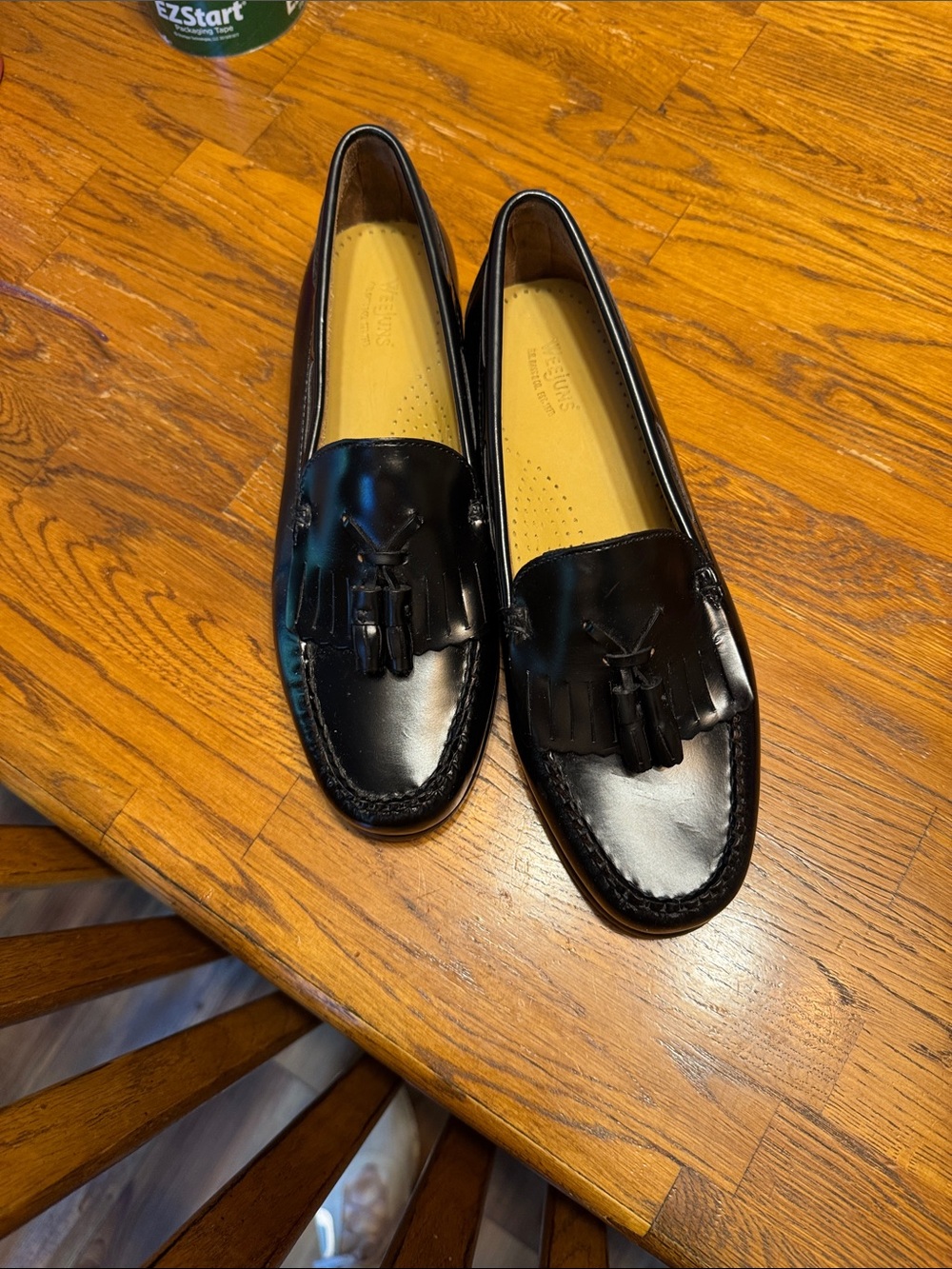 G.H. Bass & Co. Women's Black Leather Tassel Loafers